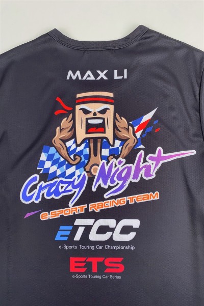 Manufacturing Round Neck Whole Piece Dye Sublimation Design Team Competition Short Sleeve Dye Sublimation Dye Sublimation Supplier T1076 detail view-4